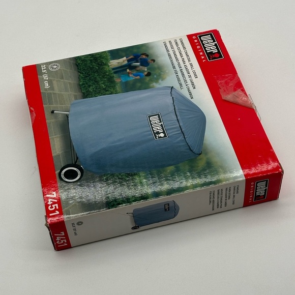 Weber 7451 Standard Kettle Cover Fits 22.5" Inch Charcoal Kettle Grills - Picture 2 of 5